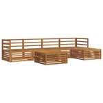 vidaXL Ensemble de canapés d'extérieur 6 Pièces Naturel