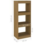 vidaXL Bibliothèque/Séparateur de pièce Marron miel 40x30x103 5 cm Pin