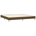 vidaXL Cadre de lit sans matelas marron foncé 200x200 cm tissu