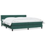 vidaXL Sommier à lattes de lit et matelas vert foncé 180x210cm velours