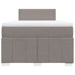 vidaXL Sommier à lattes de lit avec matelas taupe 120x190 cm tissu