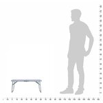 vidaXL Table pliable de camping Blanc Aluminium 60x40 cm