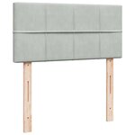 vidaXL Cadre de lit ottoman et matelas gris clair 100x200 cm velours