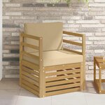 vidaXL Canapé d’extérieur Polyester Blanc