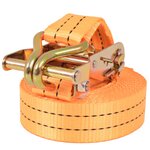 vidaXL Sangle d’arrimage à cliquet 10 Pièces 1 tonne 6 m x 38 mm Orange