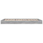 vidaXL Cadre de lit sonoma gris 90x200 cm bois d'ingénierie