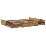 vidaXL Cadre de lit avec rangement Bois ancien 135 x 190 cm