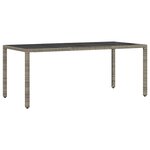 vidaXL Ensemble de salle à manger pour jardin 7 Pièces Gris Poly rotin