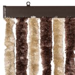 vidaXL Moustiquaire Beige et marron clair 90x220 cm Chenille