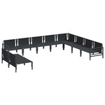 vidaXL Ensemble de canapé de jardin Anthracite Acier