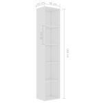 vidaXL Bibliothèque Blanc 40x30x189 cm Bois d’ingénierie
