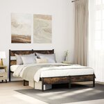 vidaXL Cadre de lit sans matelas avec tête de lit 140x200 cm