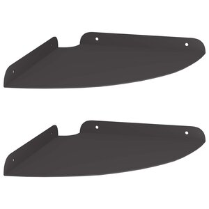 vidaXL Étagère Murale avec étagère 2 Pièces Noir 24 x 24 x 2 cm