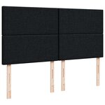 vidaXL Sommier à lattes de lit avec matelas Noir 200x200 cm Tissu