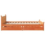 vidaXL Cadre de lit sans matelas cire marron 140x190cm bois pin massif
