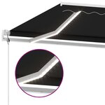 vidaXL Auvent automatique et capteur de vent LED 450x350 cm Anthracite