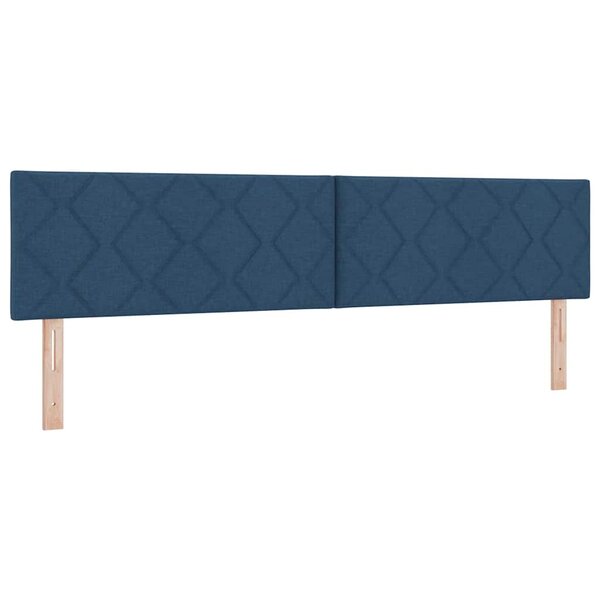 Headboard LED vidaXL design blocs de diamant bleu 200 cm tissu