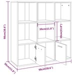 vidaXL Armoire à livres Sonoma gris 98x30x98 cm