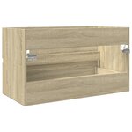vidaXL Armoire d'évier chêne sonoma 80x38 5x45 cm Bois d'ingénierie