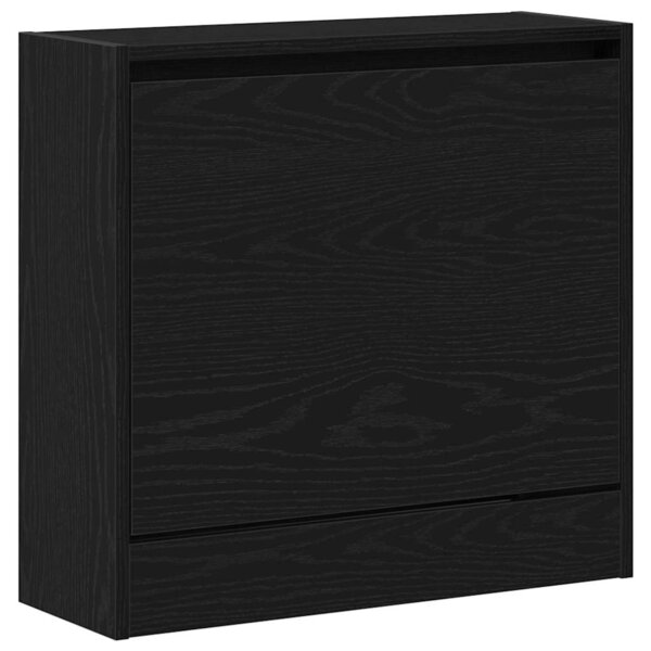 vidaXL Armoire à chaussures avec stockage Chêne noir 60 x 21 x 57 cm