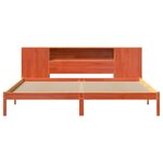 vidaXL Lit bibliothèque sans matelas cire marron 180x200 cm pin massif
