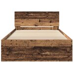 vidaXL Cadre de lit Bois ancien 203 x 104 x 70 cm Bois d'ingénierie