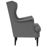 vidaXL Fauteuil Gris foncé Tissu