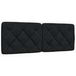 vidaXL Cadre de lit avec LED sans matelas noir 140x190 cm tissu