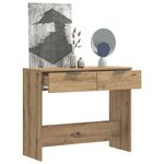 vidaXL Table console chêne artisanal 90x36x75 cm bois d'ingénierie