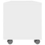 vidaXL Meuble TV avec roulettes Blanc 90x35x35 cm Bois d'ingénierie