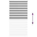 vidaXL Store vénitien zébré 120 9 x 230 cm  largeur du tissu 116 7 cm  gris