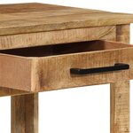 vidaXL Table de coiffeuse avec miroir en bois massif de manguier brut