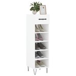 vidaXL Armoire à chaussures blanc 30x35x105 cm bois d'ingénierie