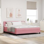 vidaXL Lit à ressorts avec matelas Rose 180 x 200 cm Velours