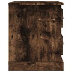 vidaXL Table de chevet chêne fumé 39x39x47 5 cm bois d'ingénierie