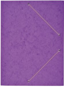 Chemise Carte Lustée 24 x 32 cm à rabats avec élastique Mauve COUTAL