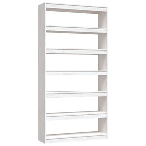 vidaXL Bibliothèque/Séparateur de pièce Blanc 100x30x200 cm Pin massif