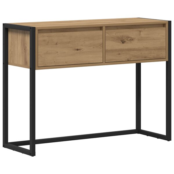 vidaXL Table d'appoint avec tiroir Chêne artisan 100 x 36 x 75 cm