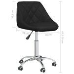 vidaXL Chaises à manger pivotantes lot de 2 noir similicuir