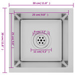 vidaXL Évier de cuisine fait main Acier inoxydable