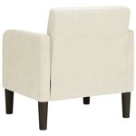 vidaXL Fauteuil avec accoudoirs crème 54 cm velours