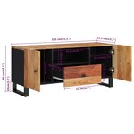 vidaXL Meuble TV 105x33 5x46 cm bois d'acacia solide et d'ingénierie