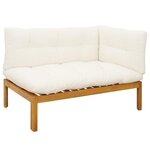 vidaXL Canapé d'angle de jardin Bois d'acacia