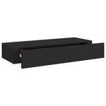 vidaXL Étagères à tiroirs murales 2 Pièces Noir 60x23 5x10 cm MDF