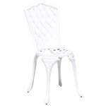 Set de bistro jardin 3 pièces vidaXL en alu blanc