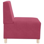 vidaXL Unité de Sofa Modulaire Sans Accoudoirs 3 Pièces Rouge bordeaux