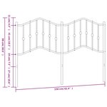 vidaXL Tête de lit métal blanc 150 cm