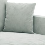 vidaXL Canapé à 2 places Gris clair 140 cm Velours
