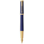 Stylo plume PARKER INGENUITY  Bleu  Finition dorée  Plume Moyenne  cartouche d'encre noire  coffret cadeau