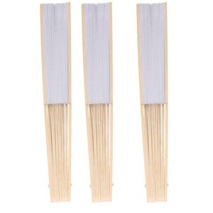 3 éventails en papier à customiser 21 cm